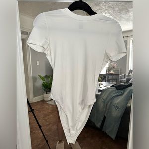 SHEIN white high neck bodysuit